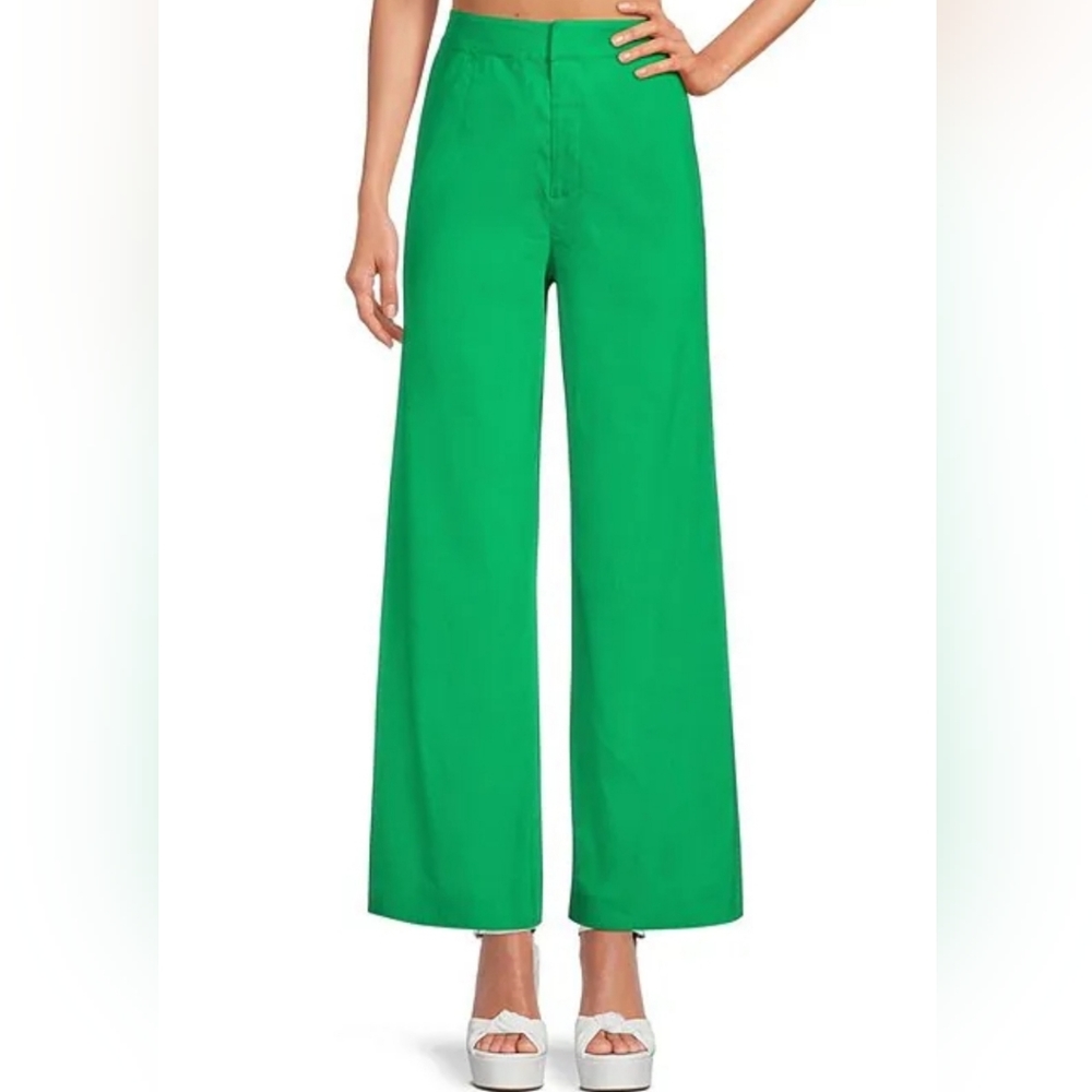 Gianni bini Kelly Green Linen Pants. Sz 8 NWT